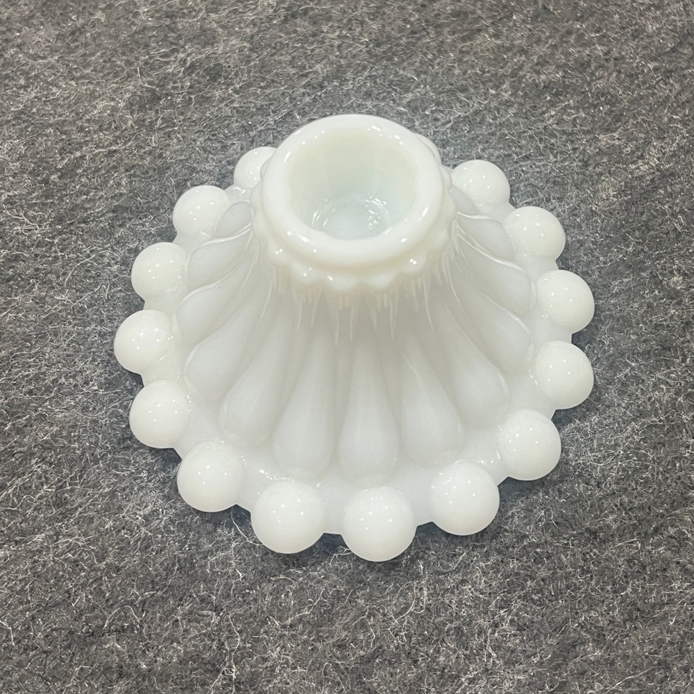 Vintage Milk Glass Candle Stick Holder